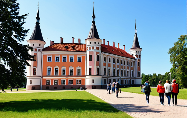 라트비아 벤츠필스 관광 - Livonian Order Castle Scene**
"A majestic view of the Livonian Order Castle in Ventspils, Latvia, d...